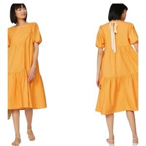 Peter Som Collective Marigold Tiered Midi Dress Size Medium
